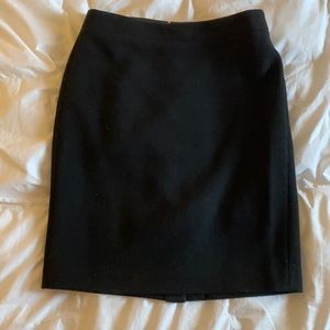 J. Crew Black Wool Pencil Skirt